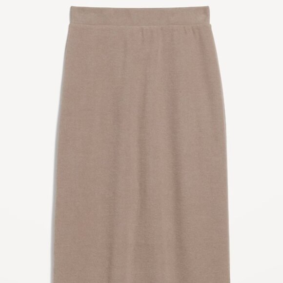 Old Navy Chocolate Malted Cozy Maxi Column Skirt/NWT/L - Picture 4 of 15